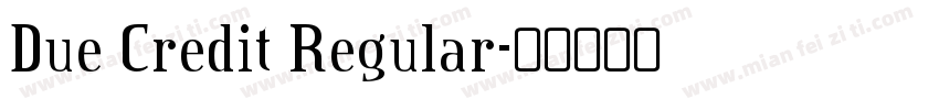 Due Credit Regular字体转换